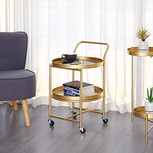 Nie dotyczy Stół metalowy Ruchomy stół do przechowywania Herbata Owoce Przekąski Talerz serwisowy Taca Łóżko Pokój dzienny Sofa boczna Double the comfort