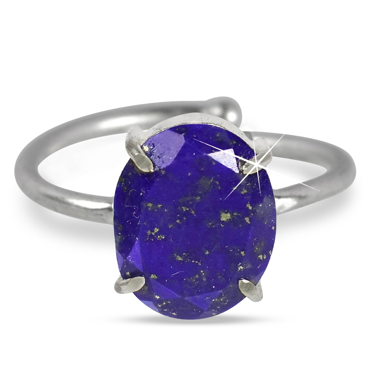 Certified Lapis Lazuli Ring, Gemstone, Adjustable Stone, Crystal Ring