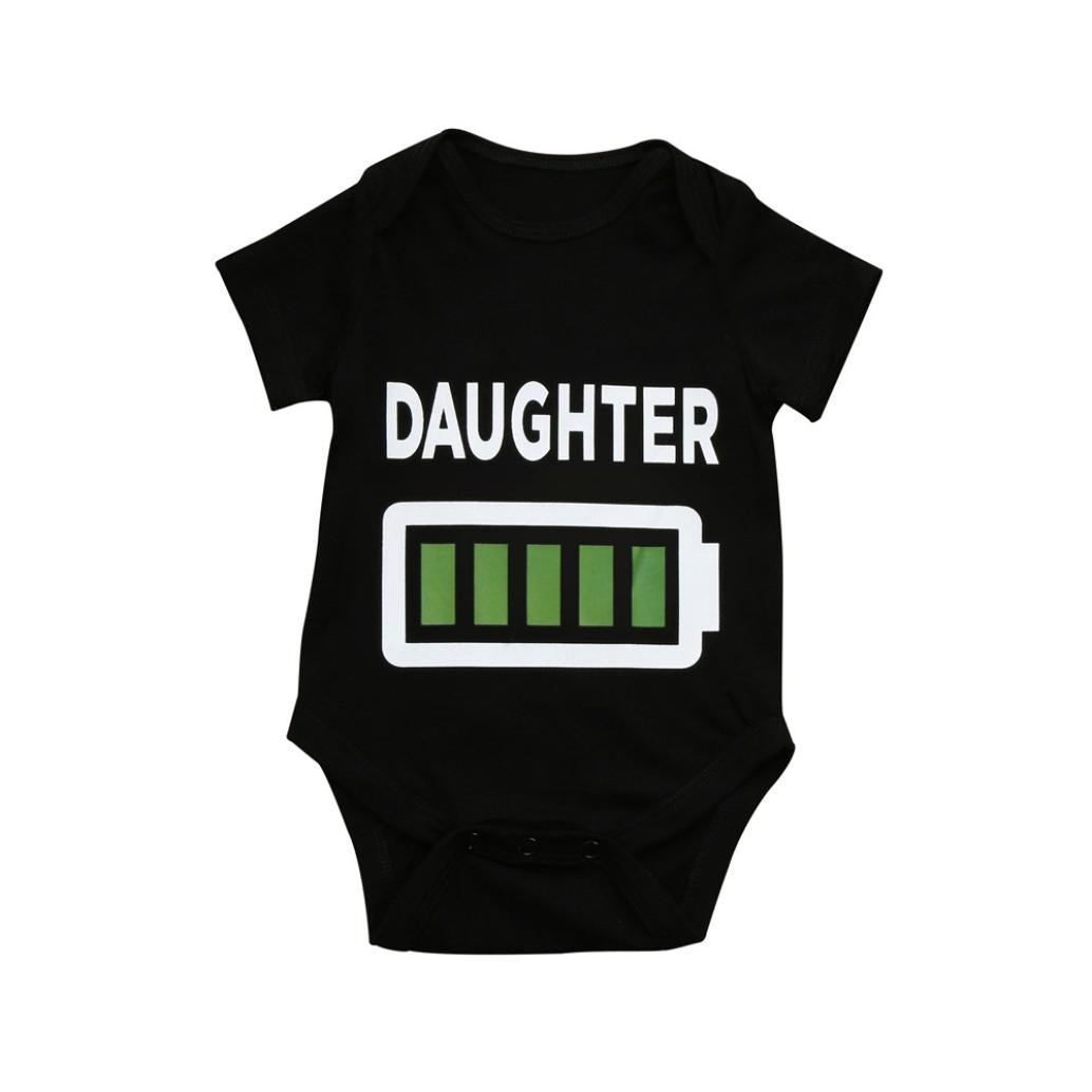 Franterd Parent-Child Letter Print Short Sleeve Shirt, Family Matching Tops Dad Mom Son Daughter