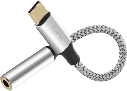 USB C to 3.5mm Audio Adapter, Type C to Aux Headphone