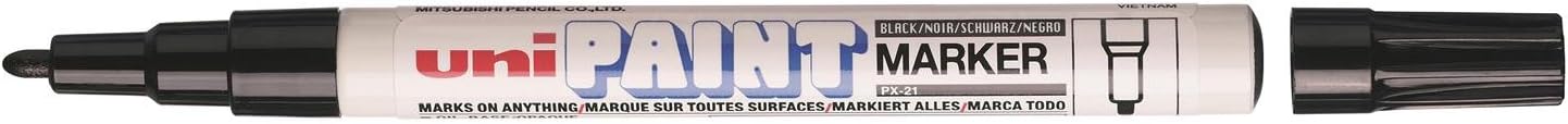 Uni-Ball Paint Marker Bullet Tip Fine Point PX21 Line Width 0.8-1.2mm Black Ref 9001952 [Pack 12]