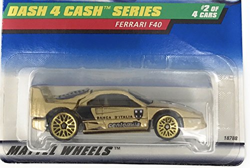 Image of Hot Wheels - 1998 - Dash 4 Cash Series - Ferrari F40 - Gold Metallic Paint - 2 of 4 - Collector #722