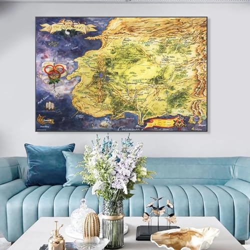 Affiche de la roue du temps sur toile d'art avec cadre premium