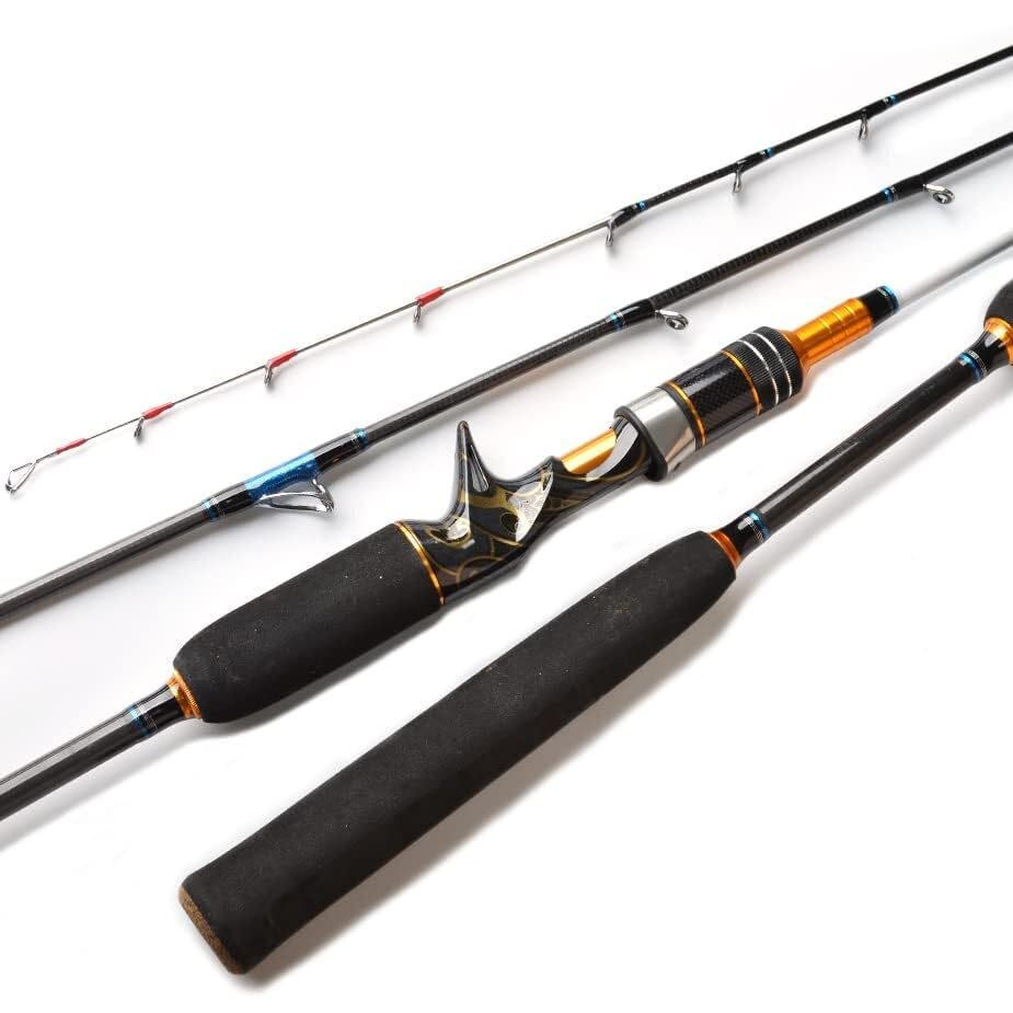 Canna da Pesca Canna da Pesca 1.8m 2.1m Jig Richiamo 30-150g Sezioni Punta in Lega di Titanio Mare Barca in Carbonio Jigging Casting