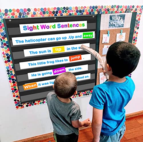 Eamay E-STANDARD 701 Pocket Charts, Black Pocket Chart For Classroom,Teacher Supplies thumb #2