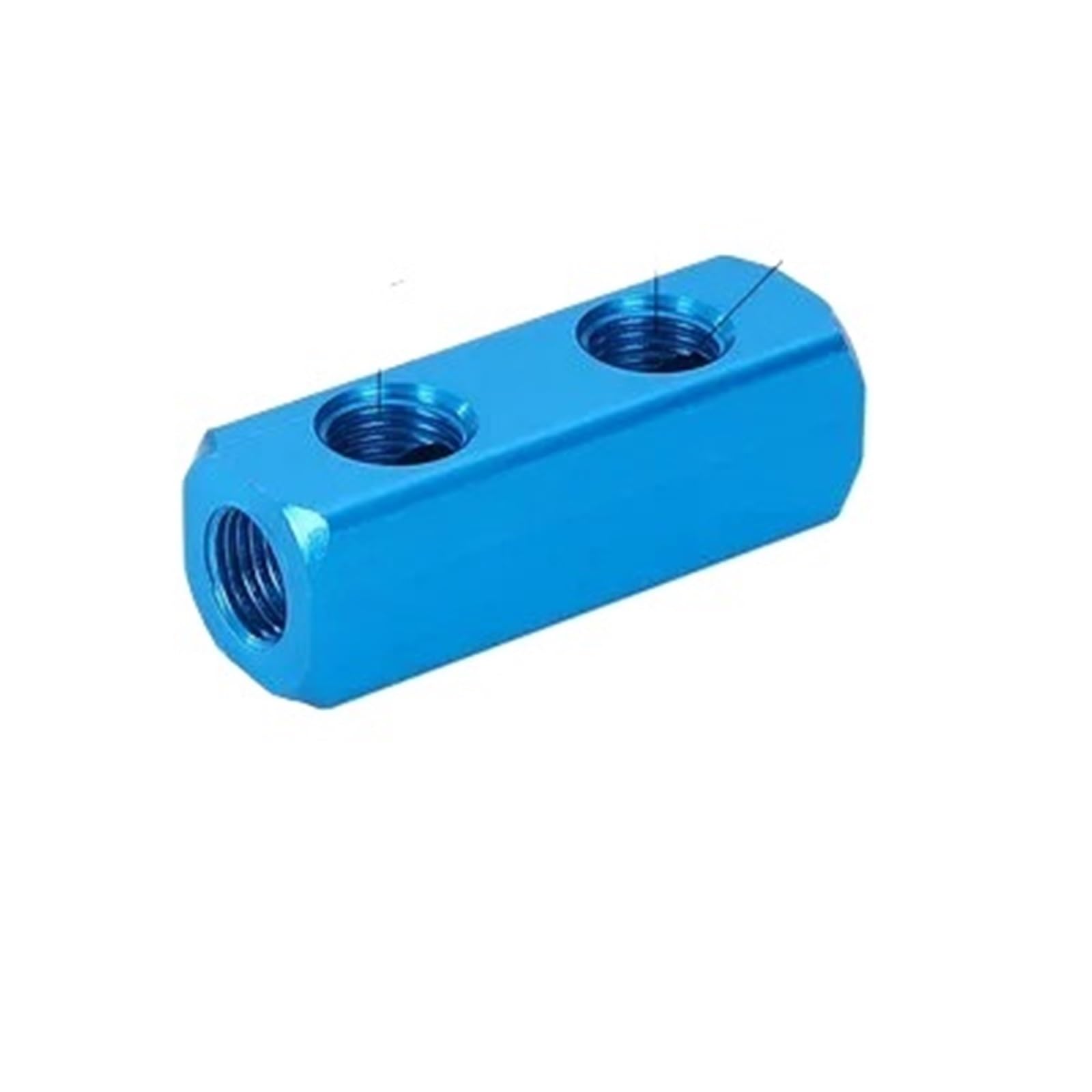 Collecteur d'air 2 voies en aluminium avec port de filetage PT pour réseau pneumatique