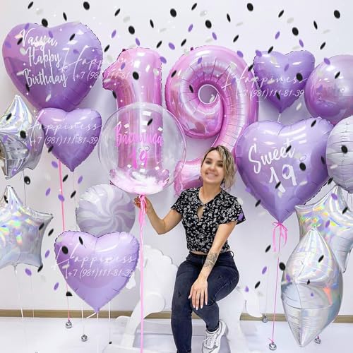 Image of 300Pcs Glitter Purple Black Silver Table confetti,Paper Circle Dots Confetti for Birthday Party Halloween Bachelorette Wedding Baby Shower Graduation Decorations