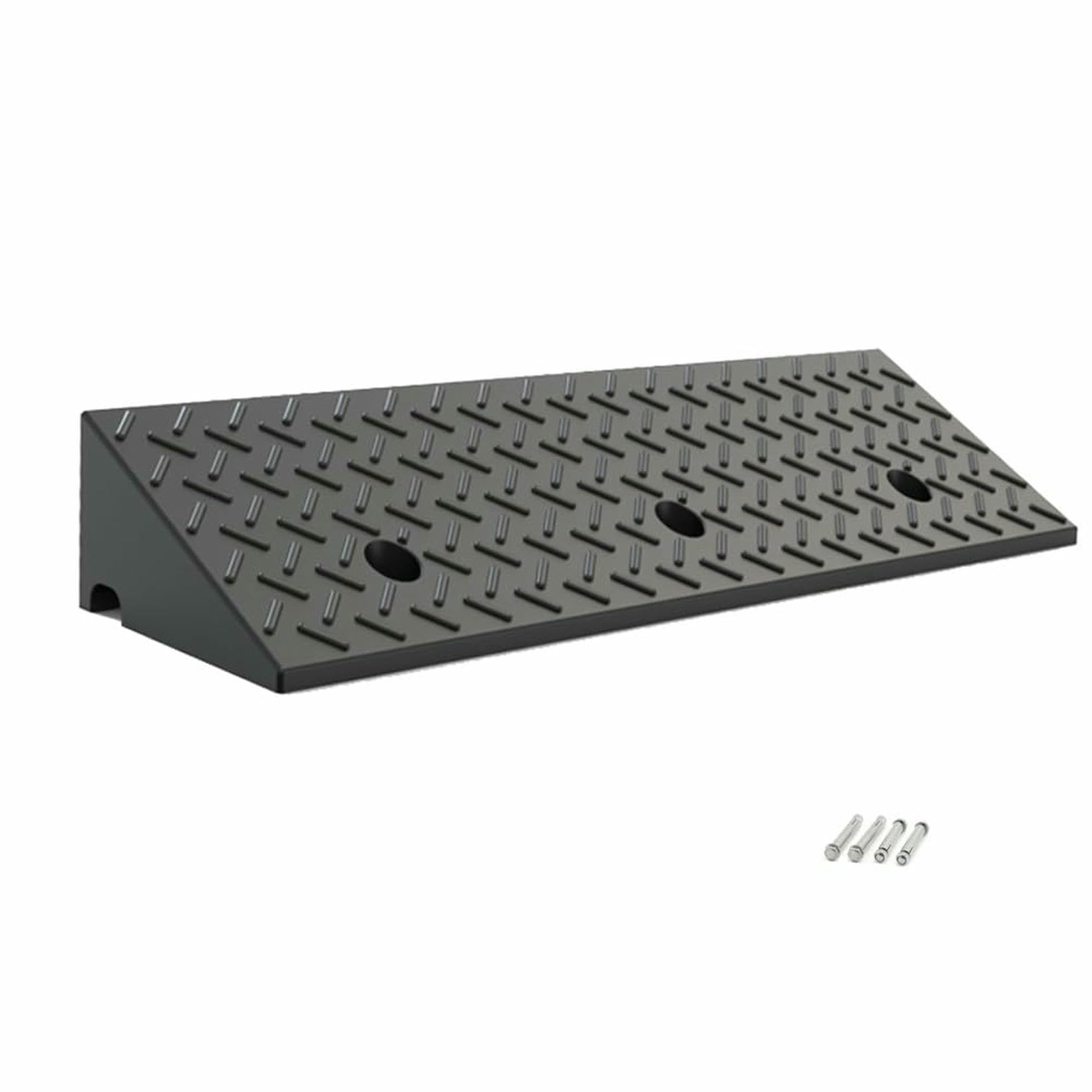 Heavy-Duty Rubber Driveway Curb Ramp, Portable Wheelchair Ramp with Slip-Resistant Surface