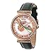 Bertha Emily MOP Reloj de pulsera de piel, color oro rosa/verde