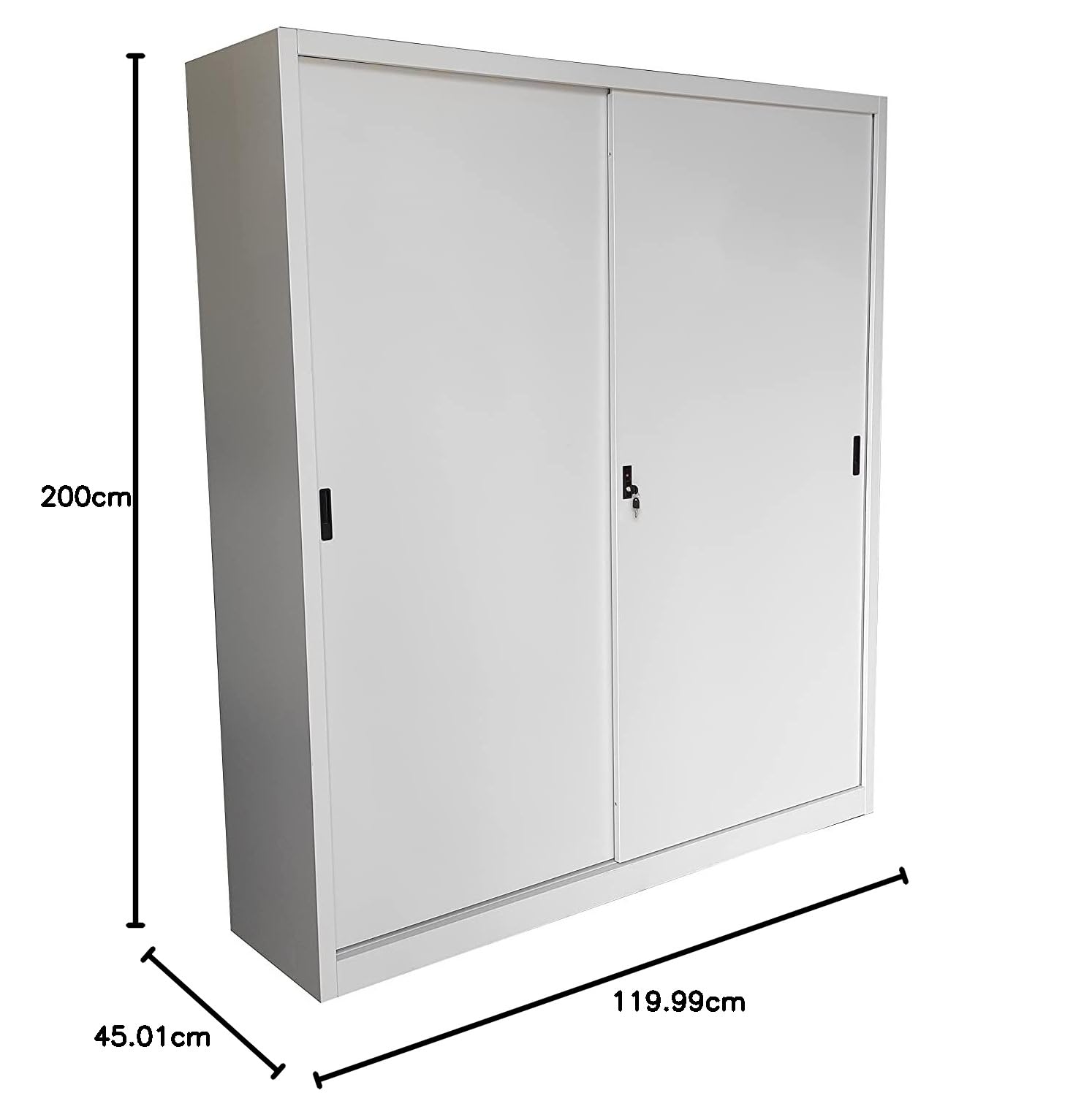 Armadio in Metallo Ufficio/Archiviazione Ante Scorrevoli Dim. 120x45x200h cm
