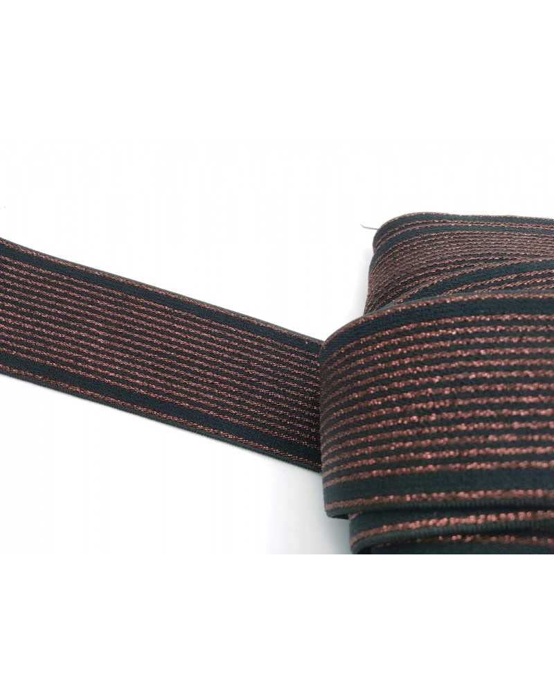 50 Cm Passamaneria Elastico Gonna Riga Lurex Alto 4 Cm