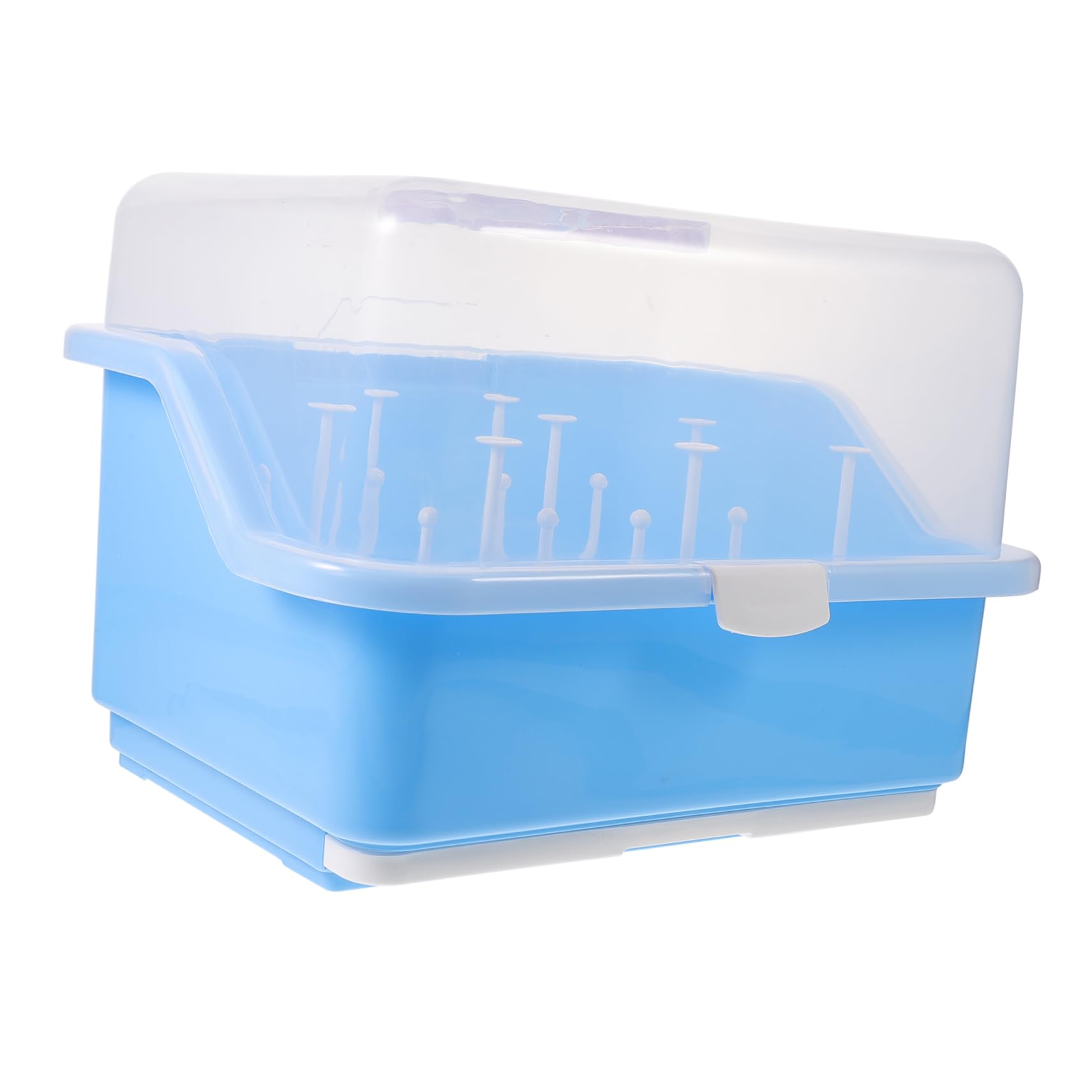 BESTonZON Boîte De Rangement pour Biberons Étagère De Séchage Pratique pour Vaisselle Couvercle Anti-poussière Design Compact Et Capacité De Stockage Élevée Idéale pour Garder Les