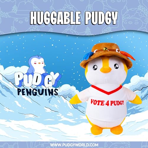BANDAI Pudgy Penguins Vote 4 Outfit Huggable Plush Toy From Pudgy World, Huggable Plush Vote 4 Pudgy - Image 2