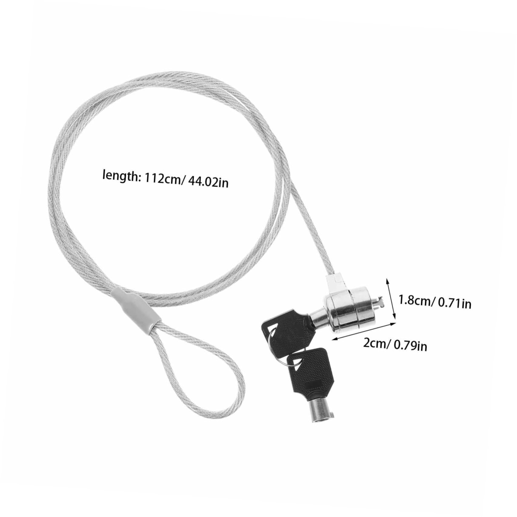 Lucchetto per Laptop in Lega 2 Set Design Flessibile e Facile da Usare, Cavo di Sicurezza Portatile per Protezione del Computer