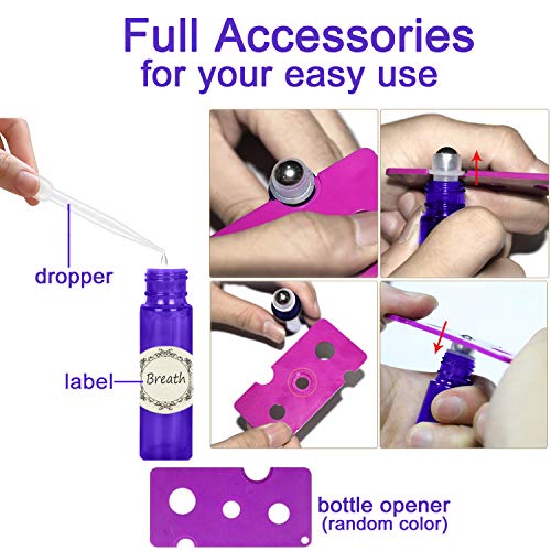 Bottiglie a rullo per olio essenziale - 10 pezzi