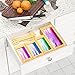 Migarndy 4-Size Bamboo Drawer Organizer for Food Storage Bags | Stackable Kitchen Organizer (Gallon/Quart/Sandwich/Snack) - Handcrafted with Natural Material