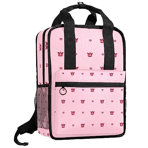 Sac à dos pour garçons école et sorties motif couronne