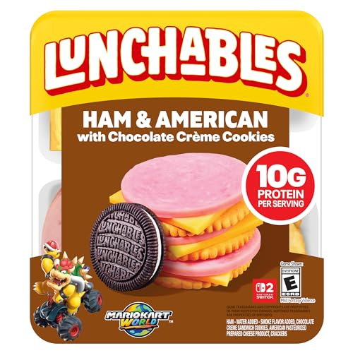 Lunchables Ham & American with Chocolate Creme Cookies, 3.2 oz Pack