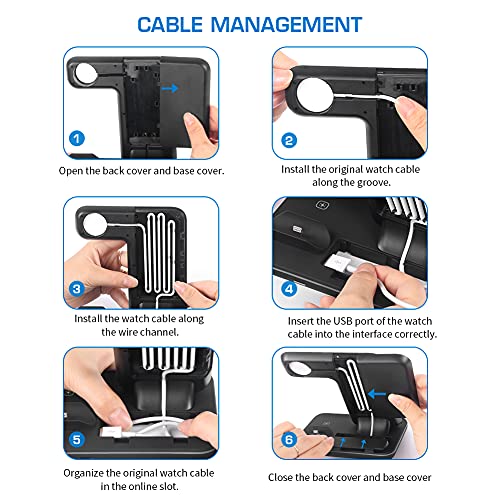 Waitiee Wireless Charger 3 In 1,15W Fast Charging Station For Apple Iwatch 7/6/5/4/3/2/1,For Airpods Pro,For Iphone 14/13/12/Pro Max/11 Series/Xs Max/Xr/Xs/X/8/8 Plus,For Samsung Galaxy Phones (White) #TOP3