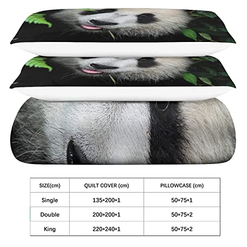 Parure de lit panda 3D en microfibre pour créer une chambre cocooning zen - 6