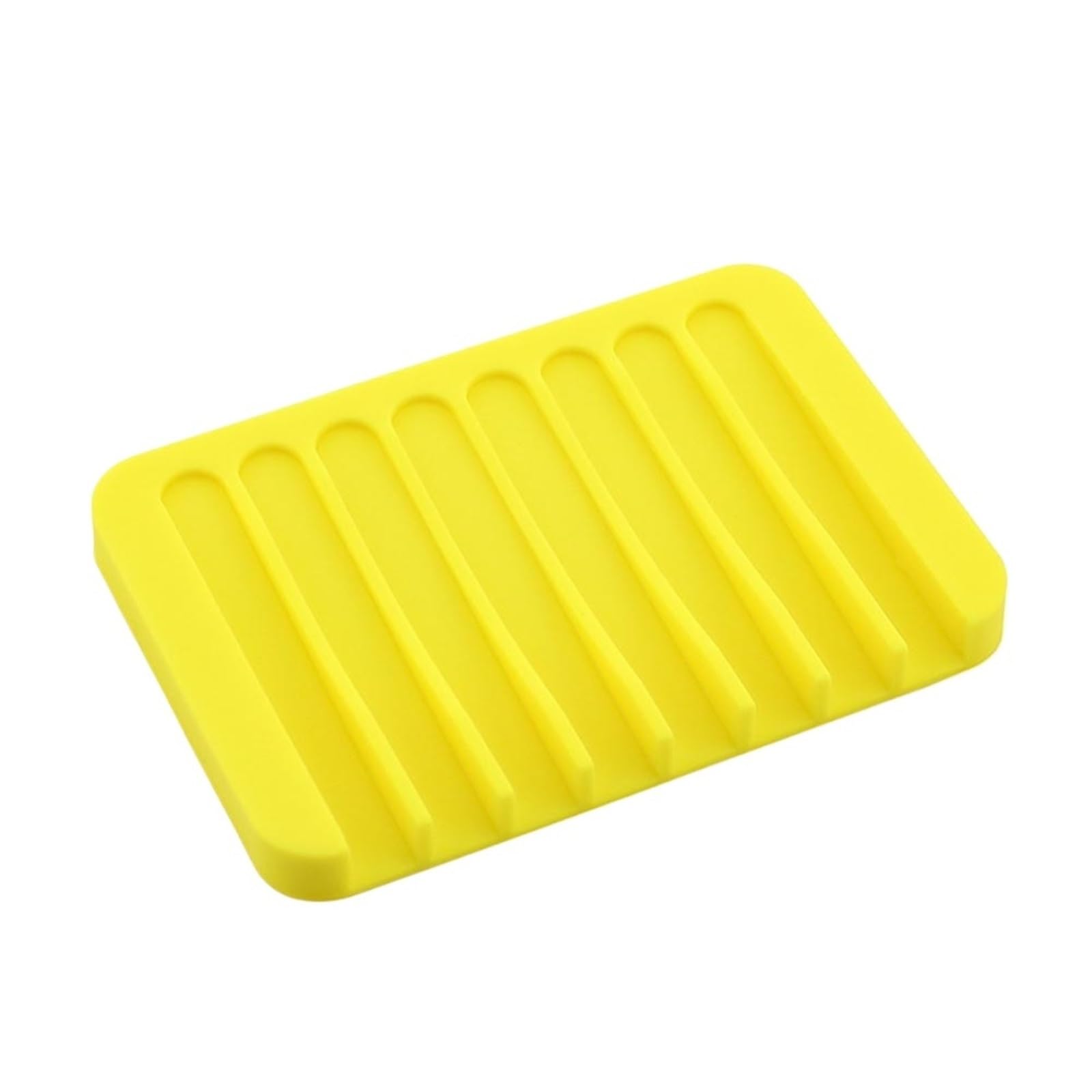 Jabonera Antideslizante, 3 uds Caja de jabón Silicona Soporte Drenaje encimera baño Cocina Antideslizante. Multicolor(Yellow)