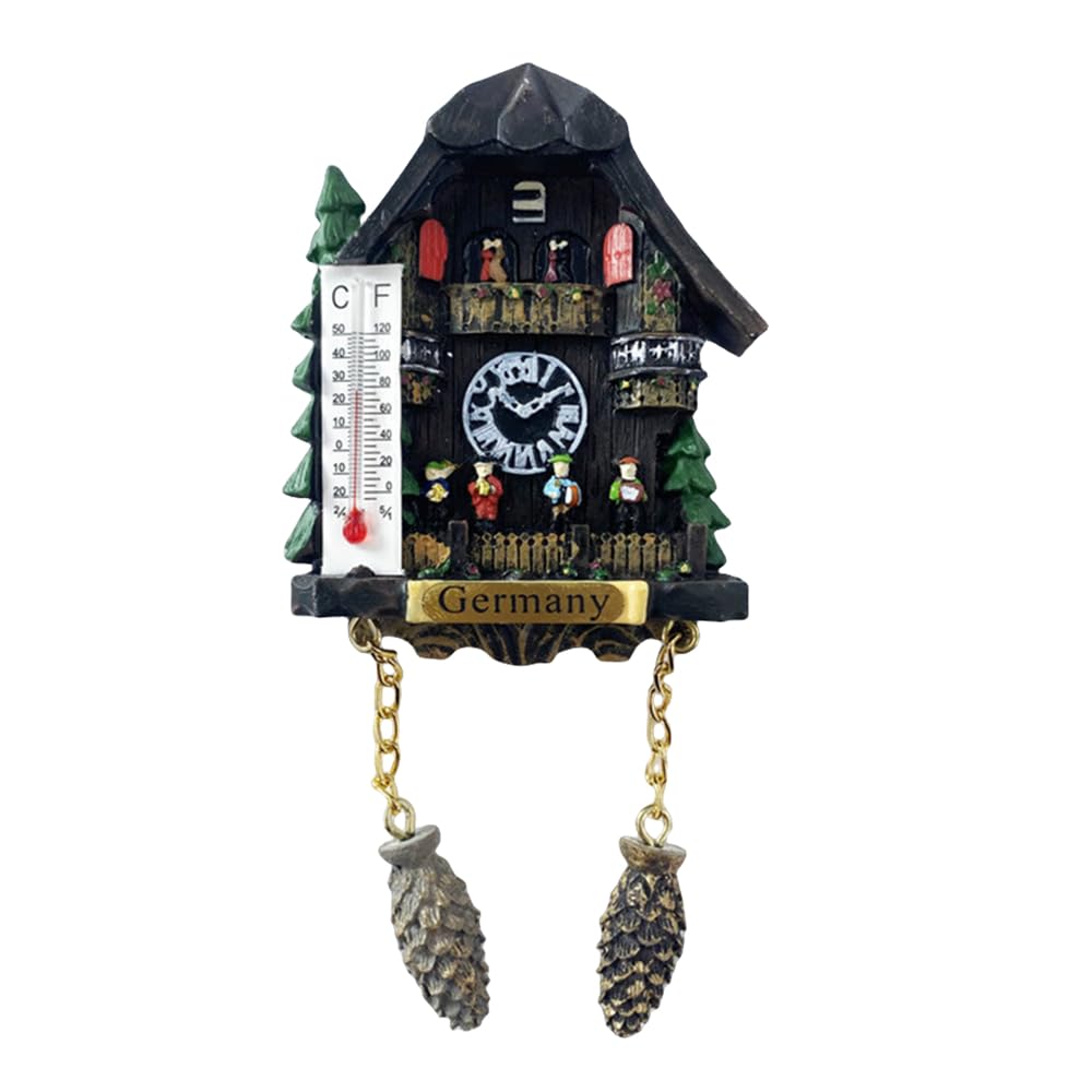 Magnete Frigorifero Germania - Orologio A Cucù In Stile Tedesco, Souvenir Da Viaggio, 5,2x8,3 Cm