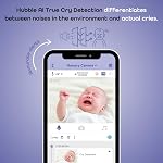 Hubble Connected SkyVision Baby Monitor with AI Enhanced HD Smart Camera, Parent Unit, Stand, Night Vision, Night Light, Soothing Sounds, Wellness Tracking, App