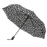 Nollia Windproof Automatic Travel Umbrella, Compact Portable with Reinforced Ribs for Sun & Rain-Automatic Daisy Flower