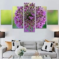 SIGNWIN 5 Panel Canvas Wall Art Bright Flowers for Home Decorations Ready to Hang - 60