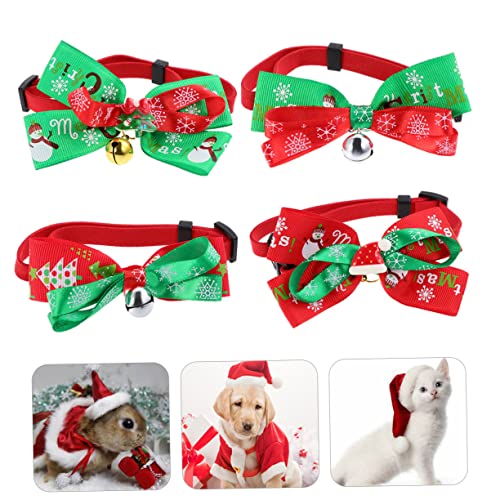 Collier de chien pour Noël réglable : le coffret cadeau parfait de 4 pièces avec grelots