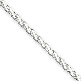 925 Sterling Silver 2mm Spiga Chain Necklace 20 Inch Pendant Charm Wheat Fine Jewelry For Women Gifts For Her