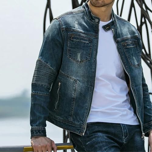 Men's Retro Summer Designer Sports Baseball Denim Jacket Street Outerwear4