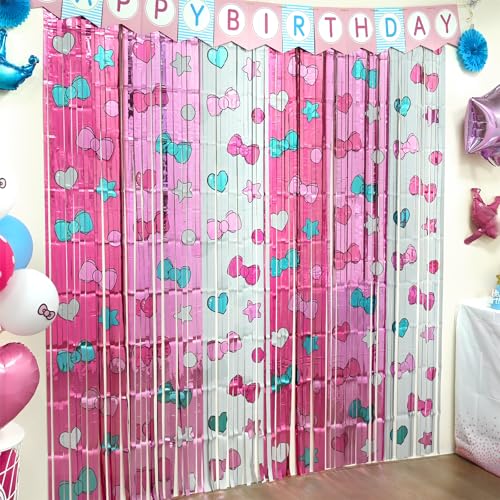 Kawaii Birthday Decorations, 2 Pack Cartoon Cat Theme Party Suppl...