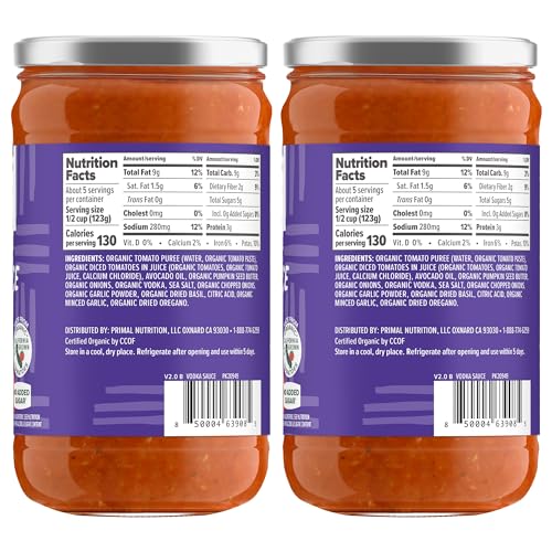 Primal Kitchen No Dairy Vodka Sauce 2-Pack, No Added Sugar, No Dairy image 5