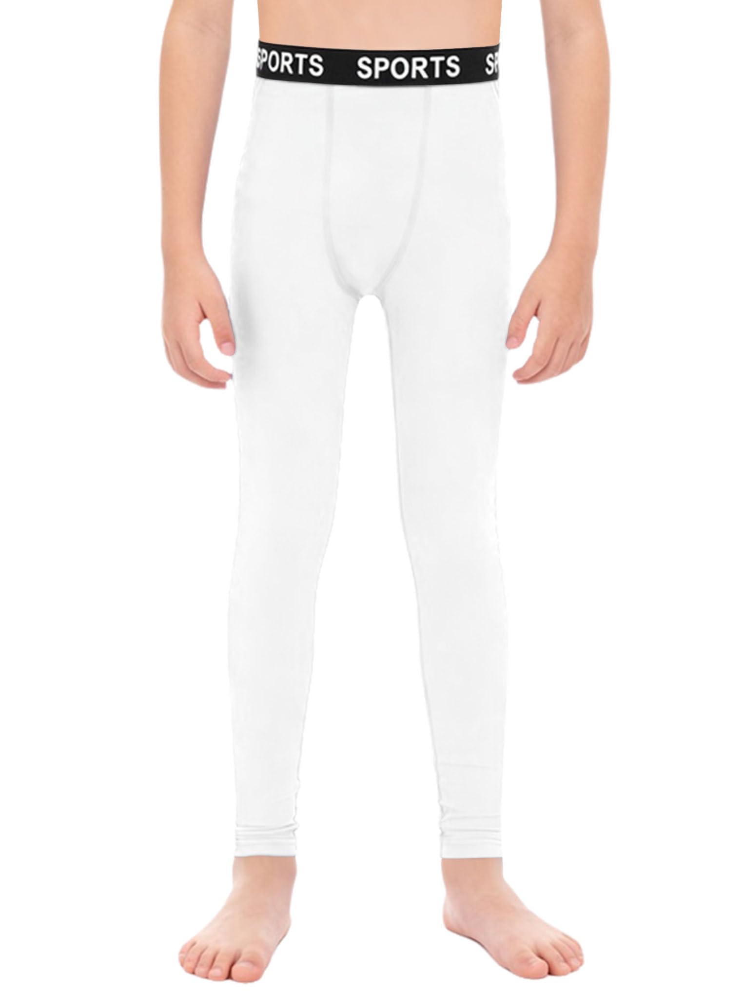 Garçons Leggings Sportives pour Lentraînement Course Jogging Bas De Corps pour La Gymnastique À Haute Ceinture Pantalons De Compression Football Basket