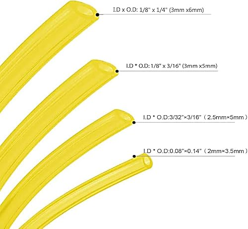 Miniatura 2 de Tubo de manguera de línea de combustible de 4 tamaños de 2 pies de largo, diámetro interior x diámetro exterior 332 pulgadas x 316 pulgadas 18