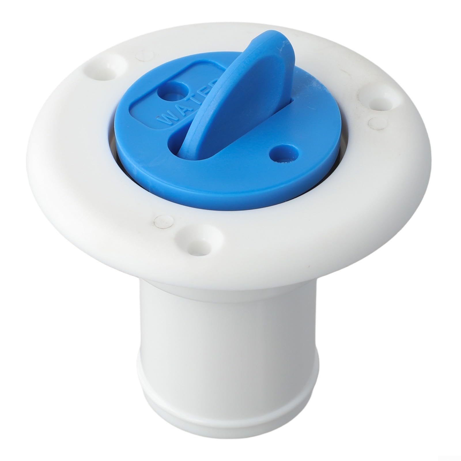 Fuel Deck Filler Cap, 38mm (1.5in) Nylon Boat RV Fuel Tank Cap with O-For Ring Seal and Stainless Steel Chain, White, for Boats, Yachts, Caravans, Tr(WHITE)