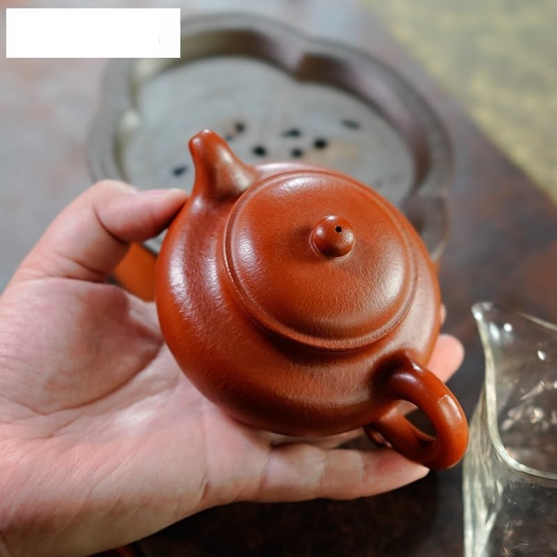 Ceramiczny dzbanek do herbaty, ręcznie wykonany zestaw czajniczek z fioletowej gliny, styl Zisha, idealny do serwowania i parzenia herbaty, elegancki design dla miłośników herbaty, pojemność 600 ml