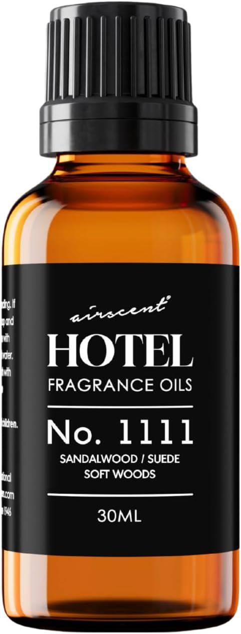 AirScent My Way Diffuser Oil No. 1111 Inspired by the 1 Hotel Miami Scent - Sandalwood Suede Soft Woods - Fragrance Oil for Ultrasonic and Waterless Diffusers and Crafting - 30 mL, 1 fl oz Bottle