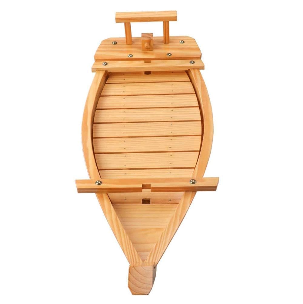 Assiette à Sushis En Bois Naturel, Grand Format 52 Cm, Imperméable