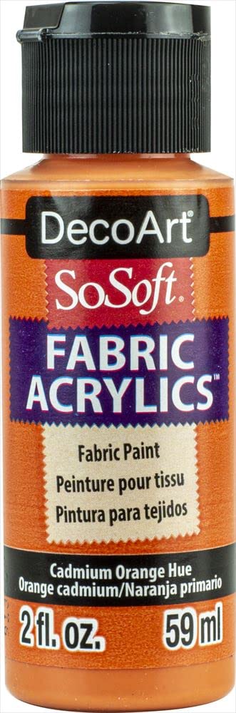 Decoart Cadmium Orange Hue Deco Art Sosoft Fabric Paint Cadm.orang, One Size