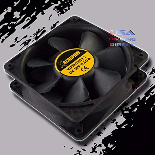 6? Square Cooling Fan with 1.5? Depth 12 Volts Rotary Amplifier Computer Quiet