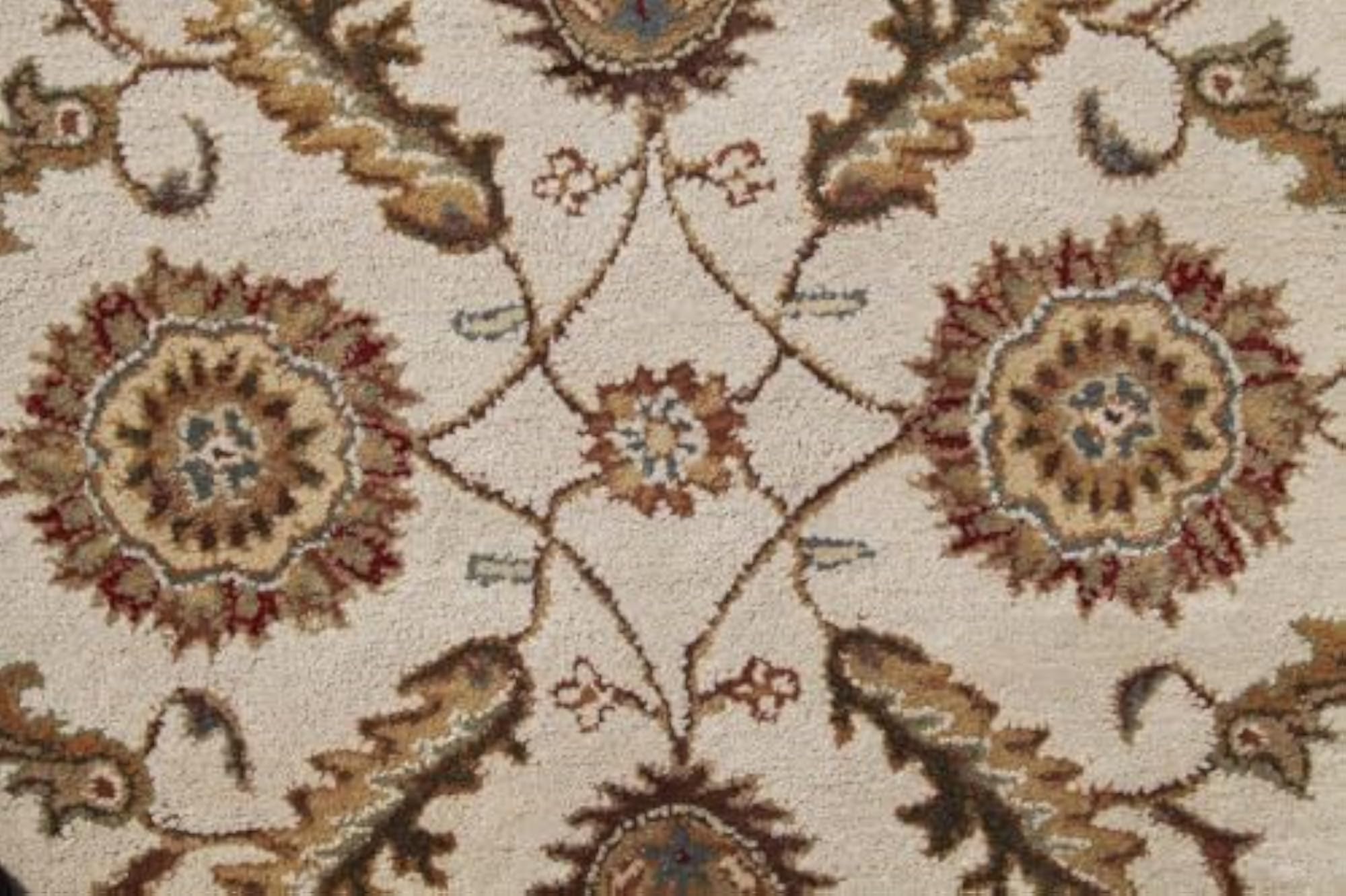 Premium Handmade Tufted Wool Geometric Design Rug, 6x6 Feet