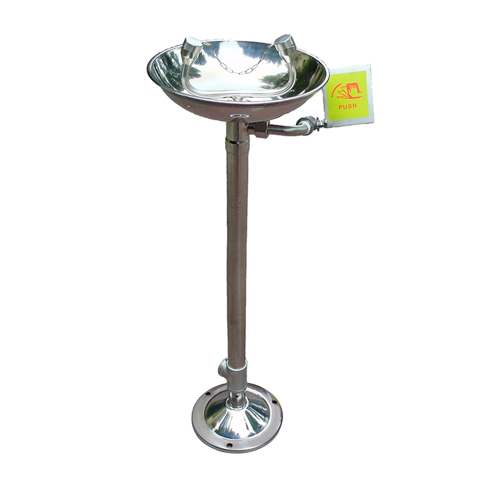 Notfall-Duschsprühkopf Mit Augenspülstation - Edelstahl 304 Notdusche Für Labor & Industrie - 120-180 L/min