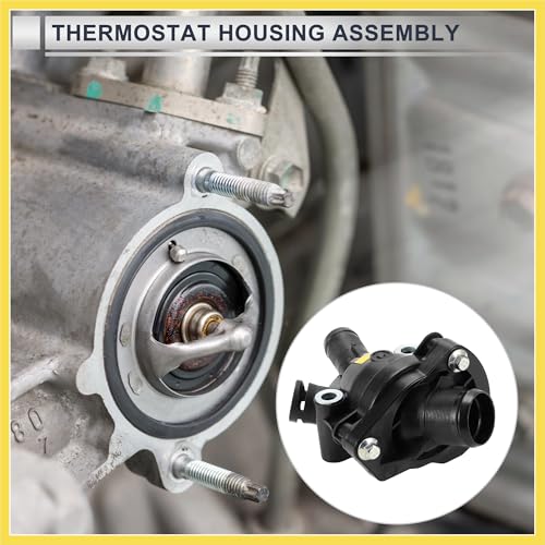 PARSKILO Car Thermostat for Volvo C70 2006-2013 for Volvo S40 V50 2004-2012 Engine Coolant Thermostat Housing Assembly No.31319606 Aluminum Alloy 1 Pcs Benefit by PARSKILO - Image 2