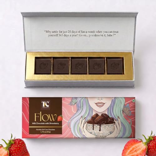 TAC Delights Flow Chocolate for Women (1 box of 5 serving bars); 1.76 oz - Premium Milk Chocolate...