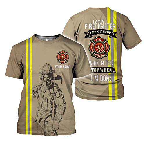 T-Shirt Confortable Pompier Personnalisé pour Honorer le Secours Incendie