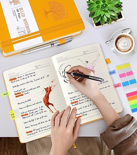 Image of Lined Journal Notebook -365 Pages A5 Thick Journals for Writing College Ruled Notebook, Hardcover Leather Journal for Women Men, Daily Journal Notebook for Work, Note Taking, 100Gsm Lined Paper ( 5.75