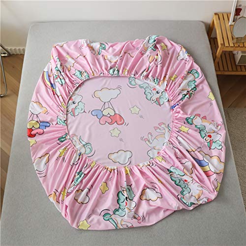 Feelyou Girls Unicorn Fitted Sheet Queen Cute Dreamy Horse Bed Sheet Set For Kids Children Bedroom Decor Cartoon Magical Animal Girly Fantasy Unicorn Rainbow Bed Cover (Flat Sheet Not Included) #TOP4