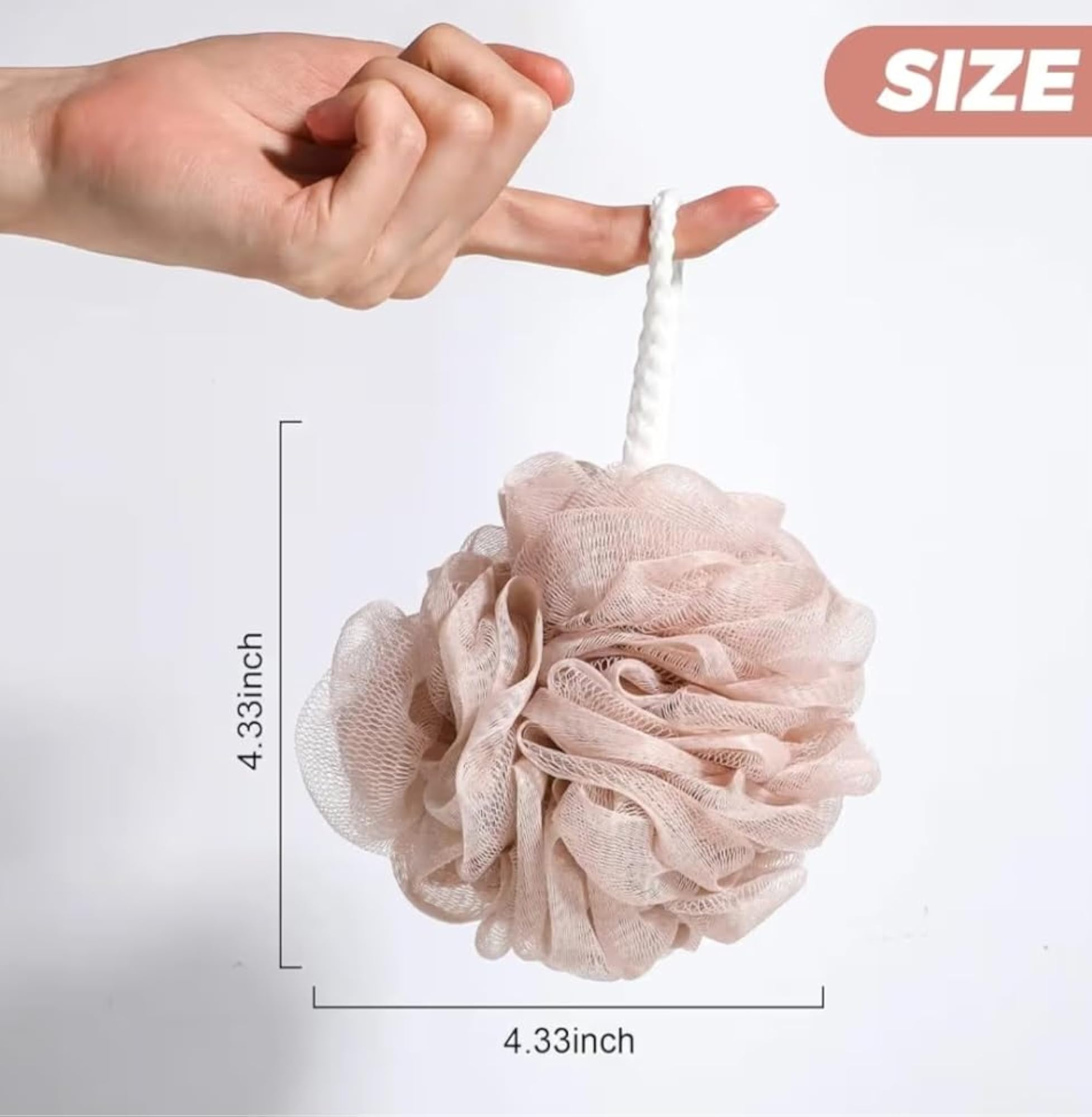 Bath Loofah Sponge Round Exfoliator Scrubber (Pack of 2)